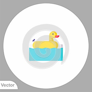 Rubber duck vector icon sign symbol