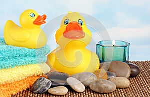 Rubber Ducks at the Spa