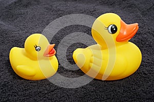 Rubber ducky and towel
