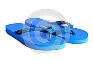 Rubber embed with plastic sandal or slipper product isolated on