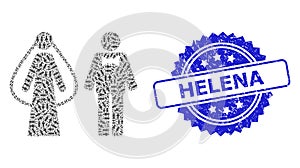 Rubber Helena Seal and Recursive Weds Persons Icon Collage photo