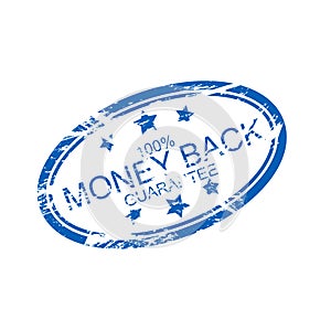 Rubber ink stamp: money back