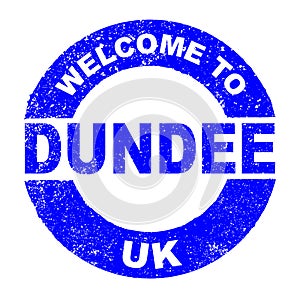 Rubber Ink Stamp Welcome To Dundee UK