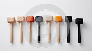 The Rubber Mallet against a pristine white background photo