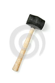 Rubber Mallet isolated on white