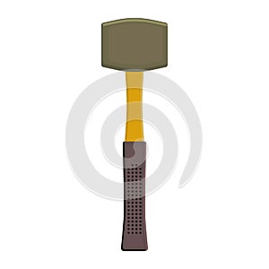 Rubber mallet tool isolated