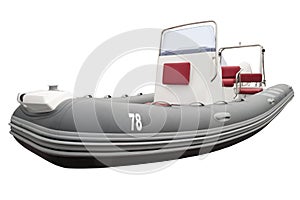 Rubber motor boat