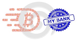 Rubber My Bank Seal Stamp and Recursive Bitcoin Icon Composition