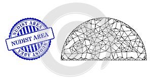 Rubber Nudist Area Badge and Network Semisphere Web Mesh