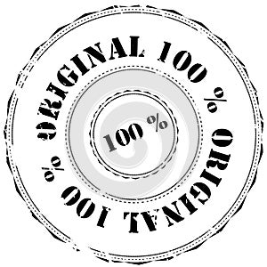 Rubber stamp: 100% Original