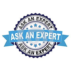 Rubber stamp with Ask an expert concept