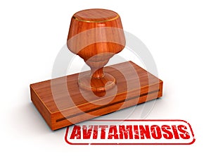 Rubber Stamp avitaminosis (clipping path included)