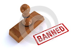 Rubber stamp banned