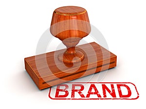 Rubber Stamp Brand (clipping path included)