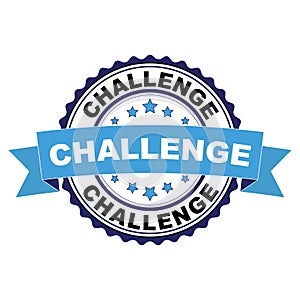 Rubber stamp with Challenge concept