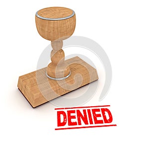 Rubber stamp - denied