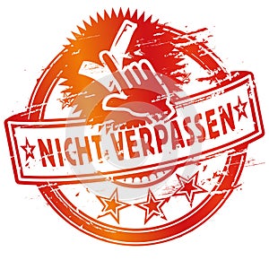 Rubber stamp do not miss it