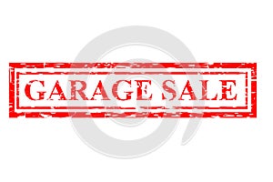 Rubber Stamp Effect : Garage Sale, Isolated on White