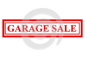 Rubber Stamp Effect : Garage Sale, Isolated on White