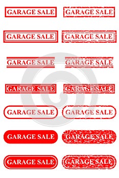 Rubber Stamp Effect : Garage Sale, at Transparent Effect Background