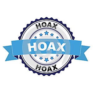 Rubber stamp with Hoax concept