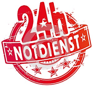 Rubber stamp with 24 hours emergency service