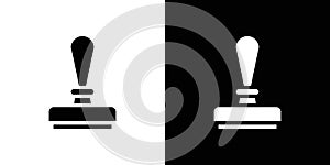 Rubber Stamp icon set vector illustration