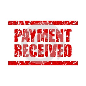 Rubber stamp payment received, certified receive, document stamp