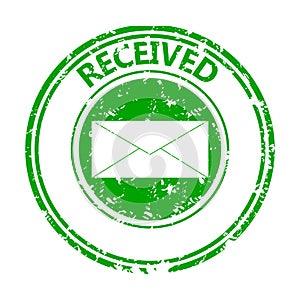 Rubber stamp received for parcel and post office