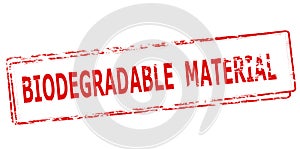 Stamp with text Biodegradable material