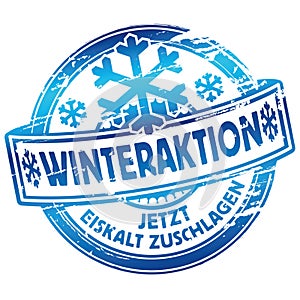 Rubber stamp winter promotion