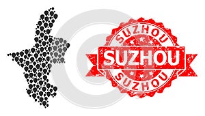 Rubber Suzhou Stamp Seal and Marker Mosaic Map of Ningxia Hui Region