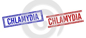 Rubber Textured CHLAMYDIA Stamp Seals with Double Lines