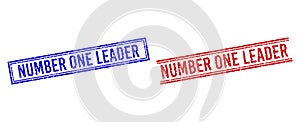 Rubber Textured NUMBER ONE LEADER Stamp Seals with Double Lines