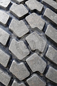 Rubber tread on tire