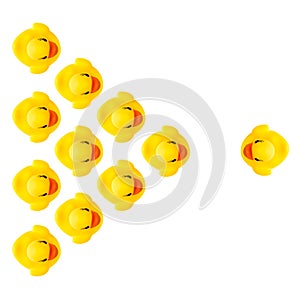 Rubber yellow ducks