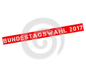 Rubberstamp with text German election 2017