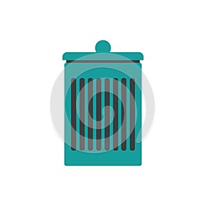 rubbish bin icon logo vector design