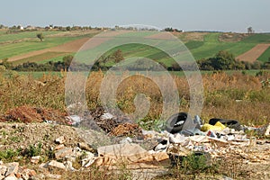 Rubbish in countryside