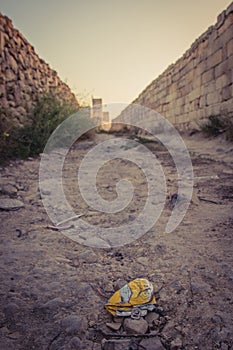 Rubbish dumped by the side of the road