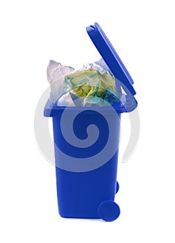 Rubbish litter bin isolated