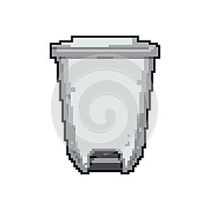 rubbish trash bin garbage game pixel art vector illustration