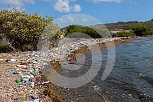Rubbish - Views around Curacao Caribbean island