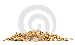 Rubble fragments of gold metal