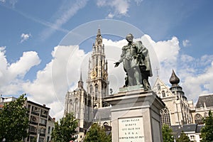 Rubens Statue in Antwerp