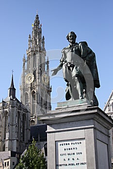 Rubens statue in Antwerp