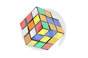 Rubik cube isolated on white background