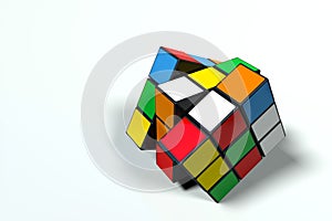 Rubik`s Cubes, shuffled and rotated, ultra high resolution