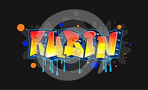 Rubin - Graffiti Styled Urban Street Art Tagging Name Design