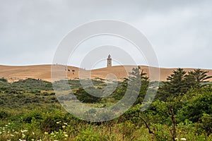 Rubjerg Knude lighthouse in Denmark at the North Sea